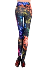 Farverige røg leggings